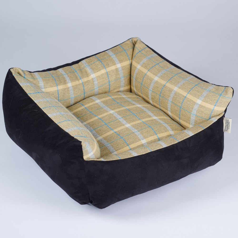 Yellow - Classic Wool Tweed Cosy Dog Bed